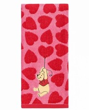 Disney's Winnie the Pooh Hearts Valentines Day Bath Hand Towel Cotton 16"x25"