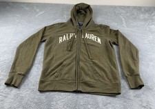 Ralph Lauren Polo Jeans Company Hoodie Womens L.Green Full Zip Sweater C33