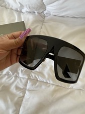 Dior DiorSoLight1 Square Sunglasses Black Plastic Frame Gray Tinted UV400 130mm