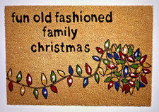Pottery Barn National Lampoon Doormat Tangled Lights Light Up 22"x36" Christmas