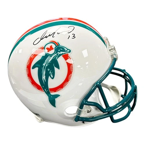 DAN MARINO AUTOGRAPHED MIAMI DOLPHINS FULL SIZE REPLICA HELMET FANATICS