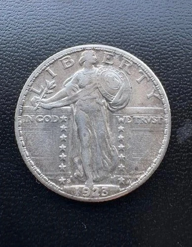 1923-S Standing Liberty Quarter, Scarce This Nice,  AU RARE Key Date