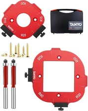 Router Corner Radius Template Plastic Box Jig Woodworking Guide 8 Sizes Set