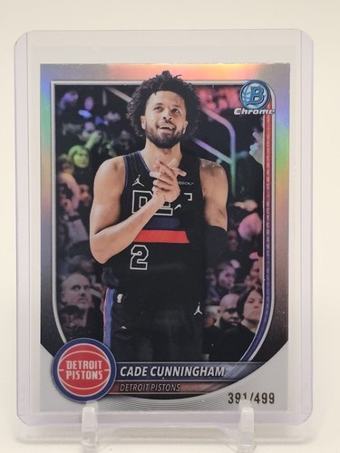 CADE CUNNINGHAM 2025-26 BOWMAN CHROME REFRACTOR /499 #BCV-74 PISTONS Q3714