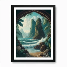 Archway To Paradise Art Print Frame Framed Wall Art Poster Canvas Print Picture