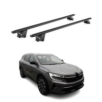 DachträGer GrundtäGer FüR Renault Espace 2023-2026 100Kg Alu Schwarz 2 Tlg Abe
