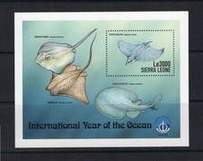 SIERRA ;EONE 1998 YEAR OF THE OCEAN SHEETLET SUPERB MNH,,