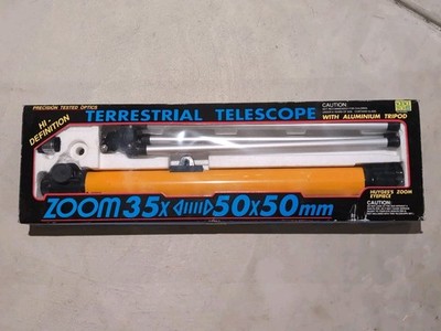 Science Tech Terrestrial Telescope Zoom 35-50mm X 50mm Vintage 