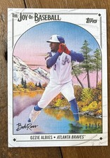 2023 Topps X Bob Ross The Joy of Baseball - Ozzie Albies #52 Titanium White...