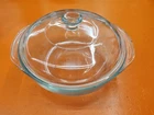 ⭐️⭐️⭐️⭐️⭐️ Vintage Pyrex 023 1.5Qt Clear Glass Casserole Plate Dish Bowl w/ Lid