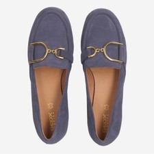 Mokassin PALMARIA J Geox 38. GOAT SUEDE D45Muj Damen Schuhe LT Blue