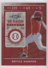 2020 Panini Chronicles Contenders Optic Ruby Wave Prizm 68/199 Bryce Harper 2a9