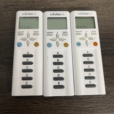 Lot of 3 iClicker 2 Student Response Remotes Classroom Clickers Tested Working