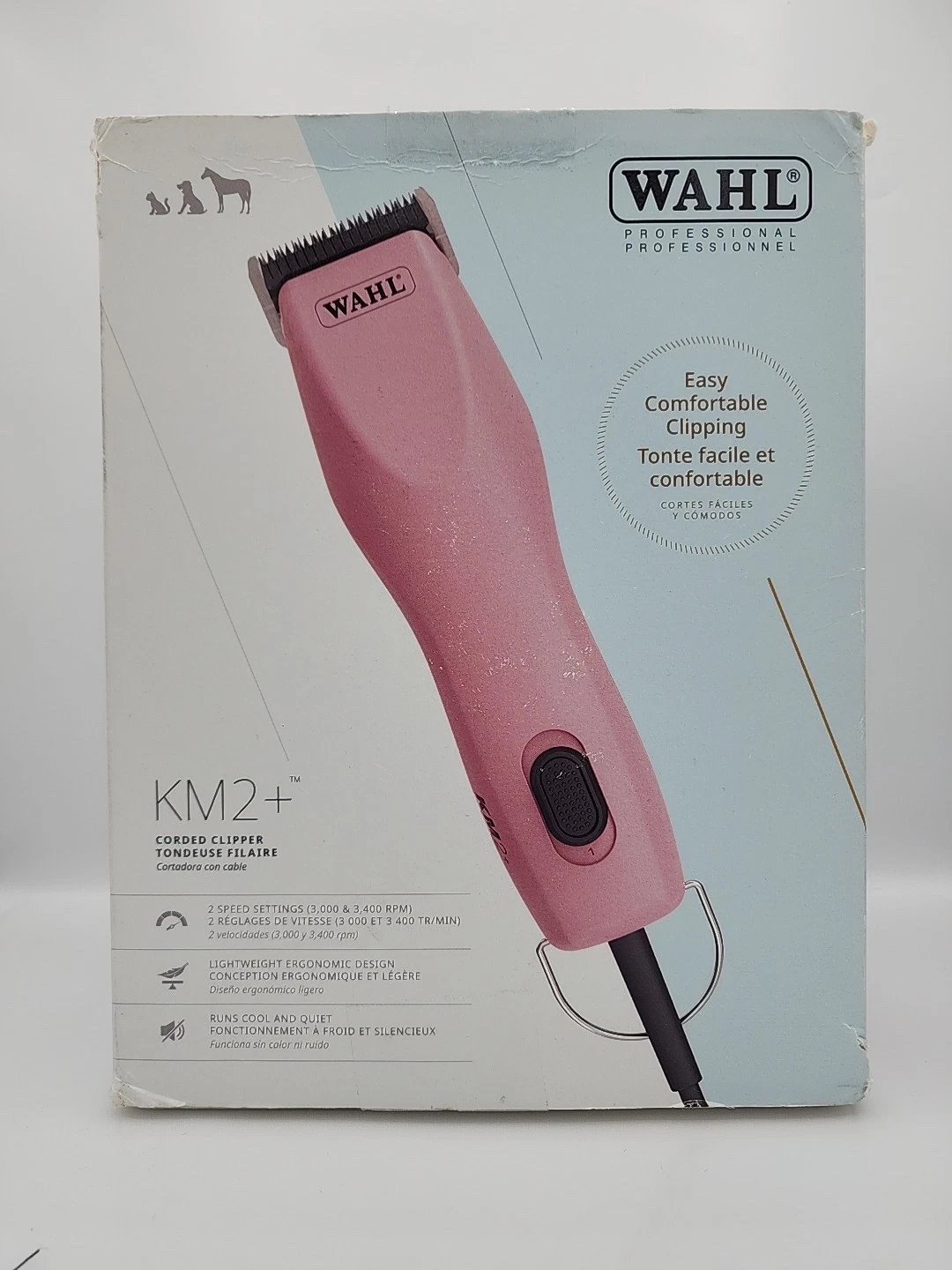 Wahl Pro Animal KM2+ Corded Clipper - Pet Clippers - PINK - LIGHTLY USED