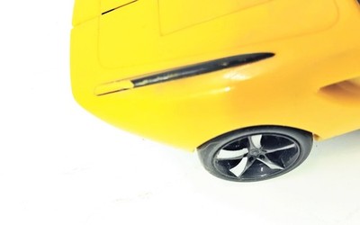 Hot Wheels Speed Racer RACER X Yellow Race Car Rocket Launcher