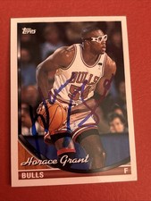 Signed On Card 1993-94 Topps - #288 Horace Grant Chicago Bulls