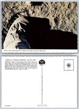 Apollo 11 Moon Landing Neil Armstrong Lunar Boot Postcard NASA Film 1969