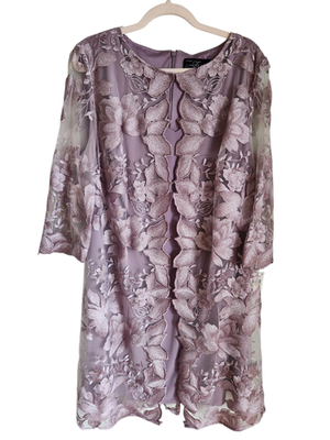 green emerald velvet dress Alex Evenings Bethany Glitter Lace Jacket Dress Navy / 18 main image 1