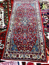 Traditional Persian Tabrizz Area Rug Floral Medallion Handmade Multicolor 2 x 4