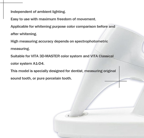 Guida Paralume Digitale Dentale Colormetro LED Comparatore Colore Denti Sbiancamento Denti - Foto 8 di 8