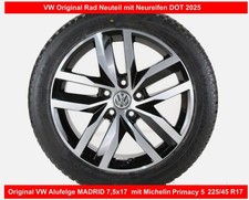 Original VW Golf 7 Madrid 17" Alufelge mit 225/45 R17 Michelin Primacy 5 NEU