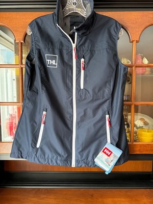 NWT Helly Hansen Womens Crew Vest Size Small Navy Blue Mesh Lined THL Logo