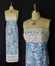 LILLY PULITZER Garcelle vtg 50th Jubilee Coronado Crab crochet LACE Maxi Dress 4
