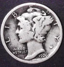 1926 D Mercury Dime 90% Silver Denver Mint *Fine*