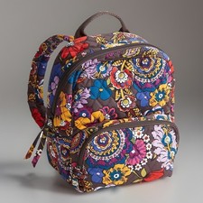 new Vera Bradley Mini Banbury Backpack in Premium Cotton Colorful Bouquet