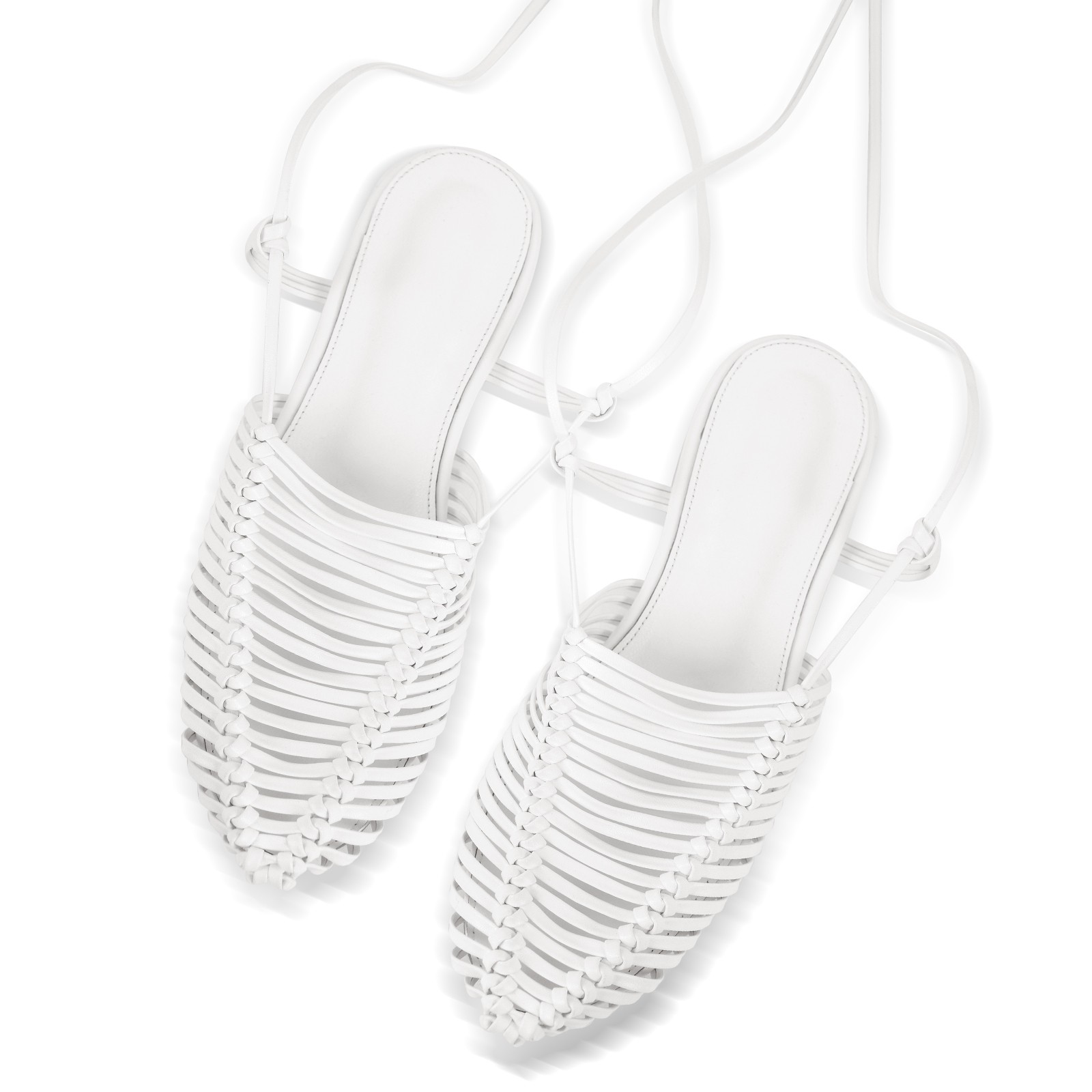 PANTOFOLA D’ORO Ciabatte donna scavate punta chiusa sandali spiaggia stringati scarpe casual piatte