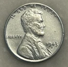 1943-D Steel Wheat Cent - AU - About Uncirculated