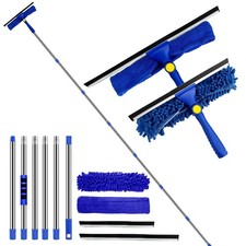 Window Cleaner Squeegee Kit - 2.38M (94inch) Cleaning Equipment with Long Han...