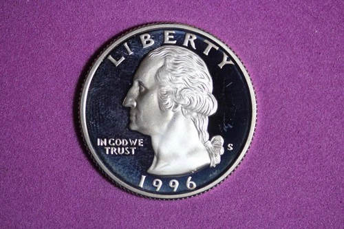 ESTATE FIND 1996 S PROOF SILVER WASHINGTON QUARTER #K58775