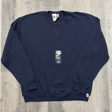 Vintage Russell Athletic Blue Blank Sweatshirt NWT Large Crewneck Pull Over