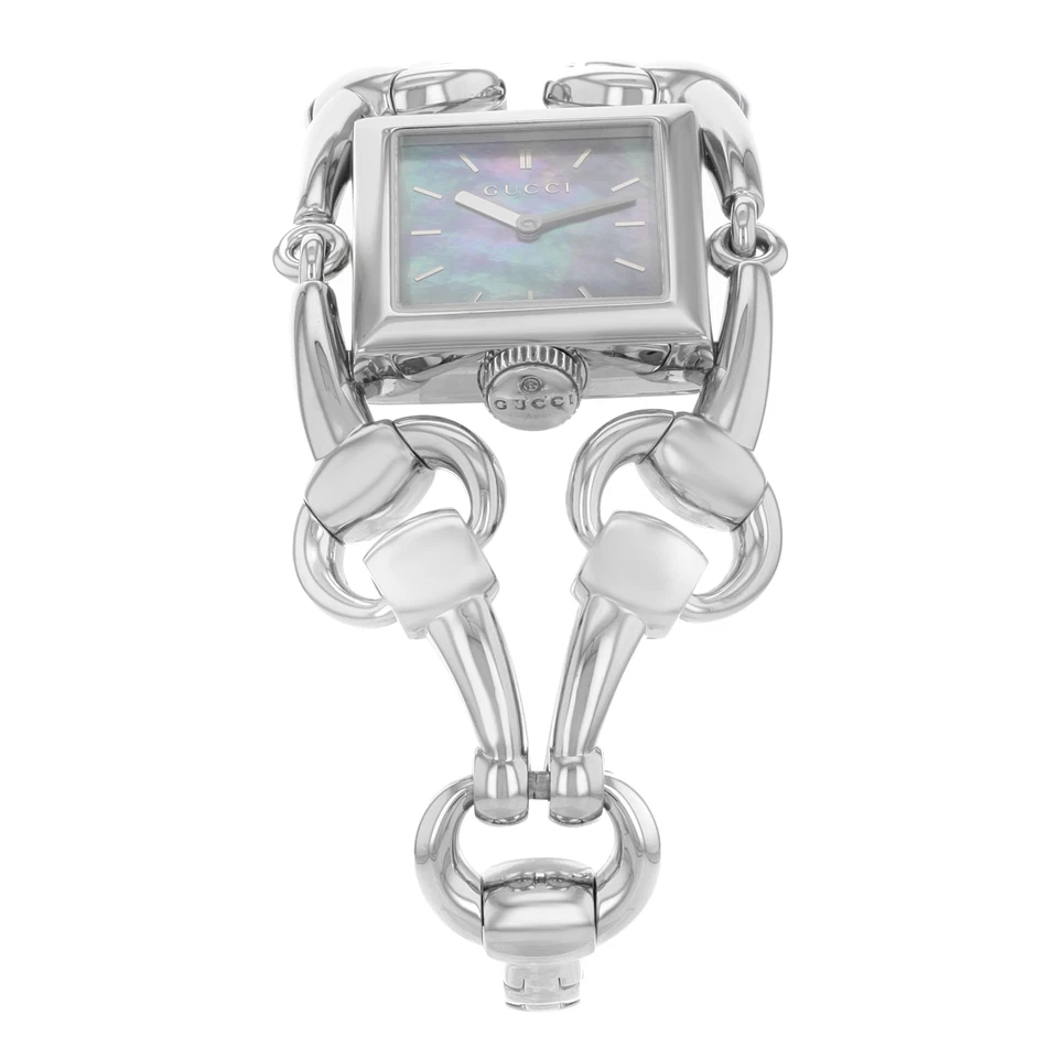 Relógio feminino Gucci 116 Signoria aço inoxidável quartzo mostrador esfregão YA116302 - Imagem 3 de 4