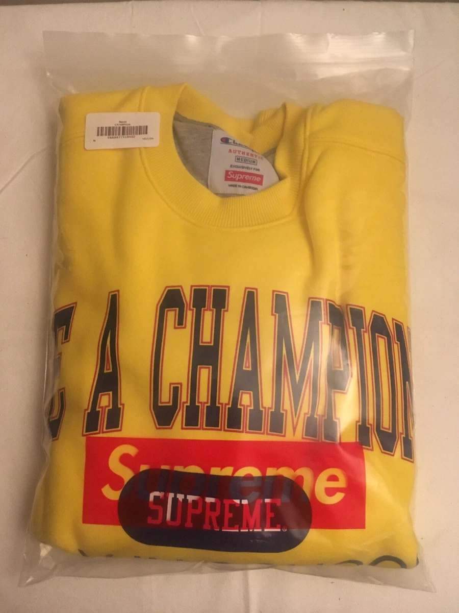 Supreme Champion Stay In School Crewneck Yellow Medium SS18 Week 5