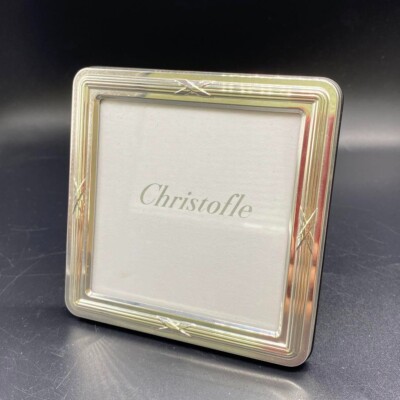 Christofle Photo Frame Rubans Silve 3.5×3.5in　square