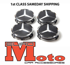 Mercedes Black Wheel Centre Hub Caps AMG A B C E S M Class ML CLA GLA SLK