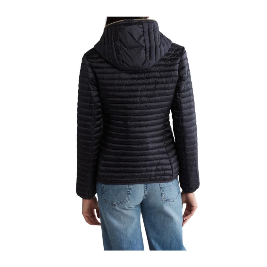 Save The Duck Womens Black Hooded Puffer Water Resistant