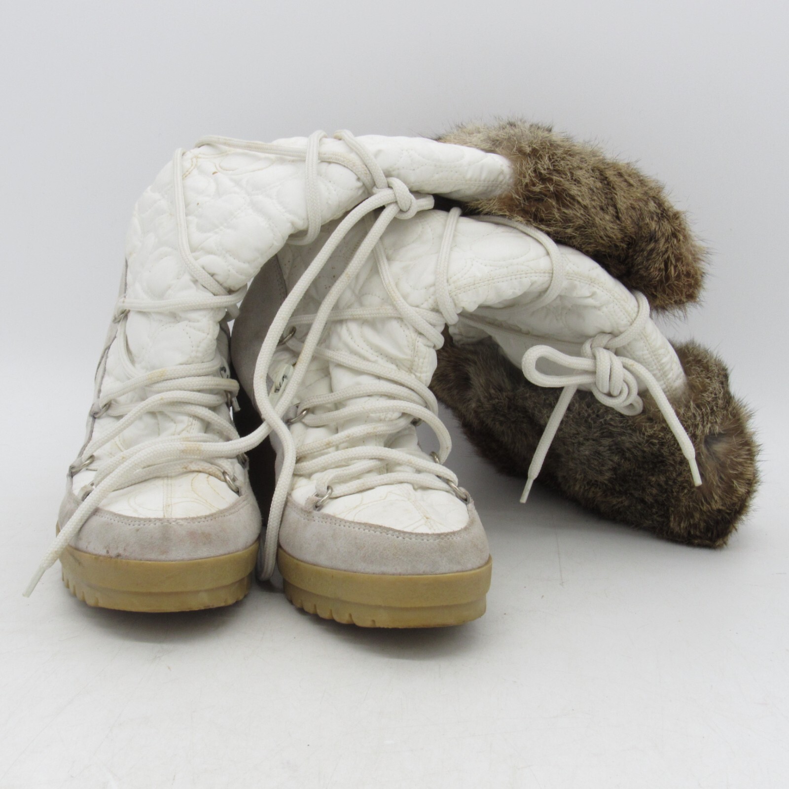 White Wedge Heel Lace Up Boots Women 