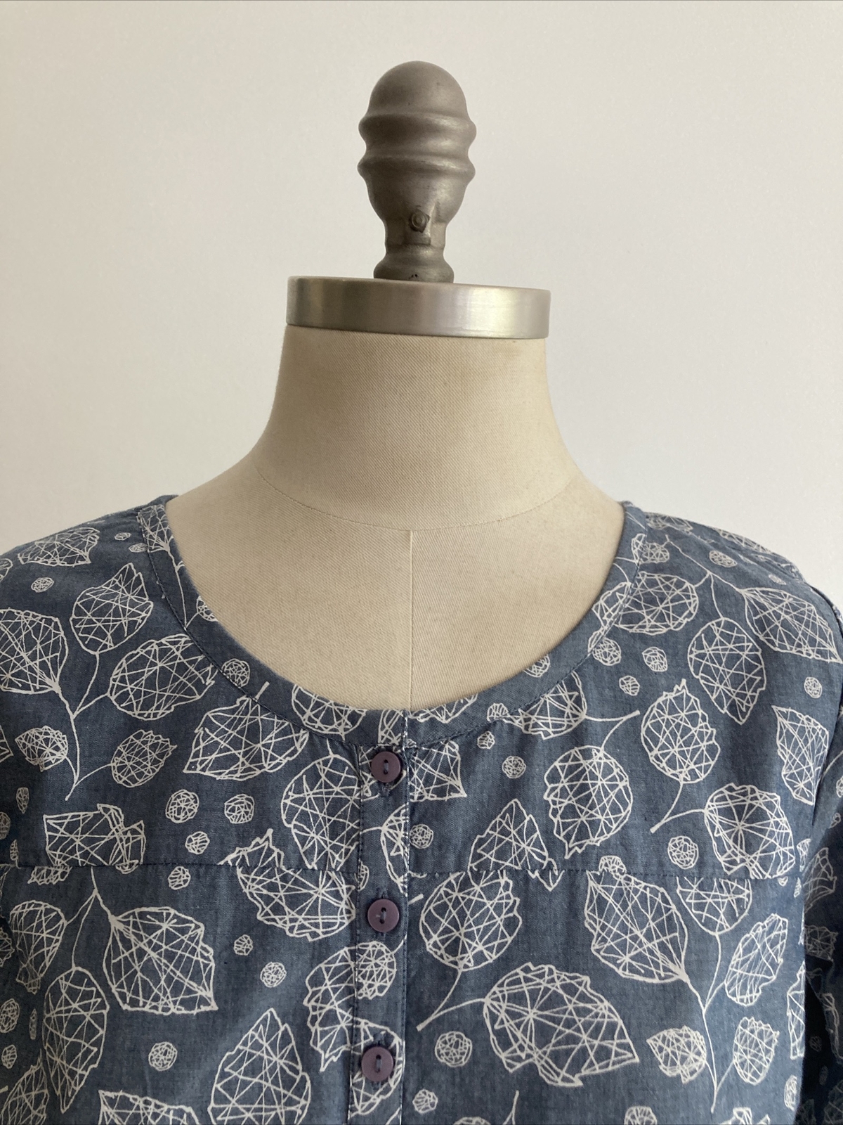 Seasalt "Kingfisher" Indigo Cotton Top by Sophie Chadwick Size 10 UK, BNWT 2