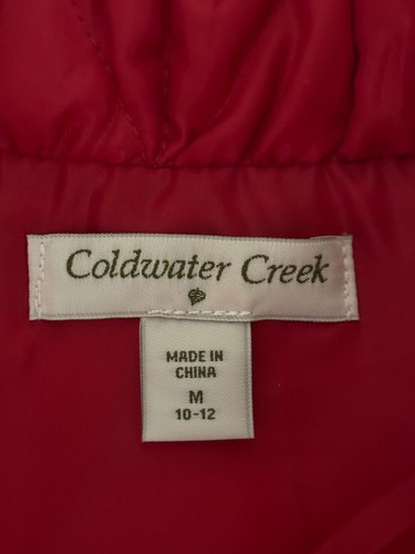 Coldwater Creek Red Quilted Full Zip-Up Vest Women's Size Medium 10-12 - Picture 6 of 7