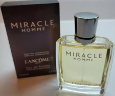 MIRACLE HOMME LANCOME MEN 1.7 OZ / 50 ML EAU DE TOILETTE SPRAY HTF SEALED NIB