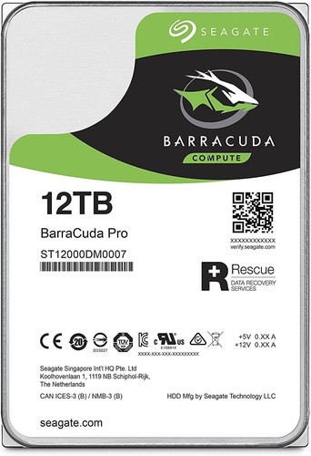 Seagate Barracuda Pro 12TB Internal hard drive ST12000DM0007 3.5 inch HDD SATA3