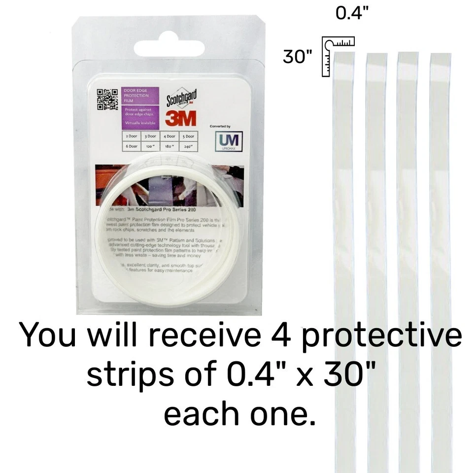 3M 4 Door Edge Anti Scratch Clear Guard Protector Film Scotchgard Car Truck ATV Foto 2 de 4