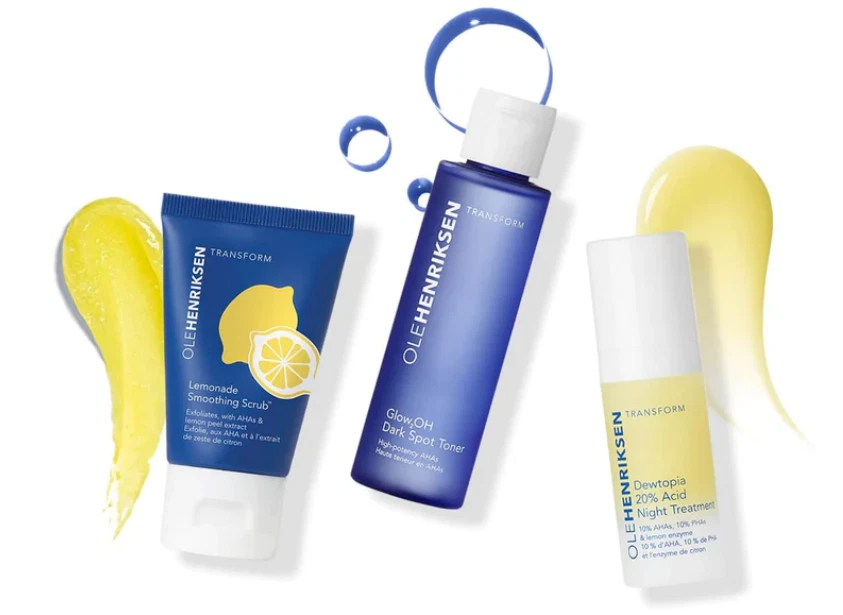 Mini juego brillante hecho en ácidos Ole Henriksen (exfoliante, tóner, ácido Pm) *Nuevo en caja Foto 2 de 2