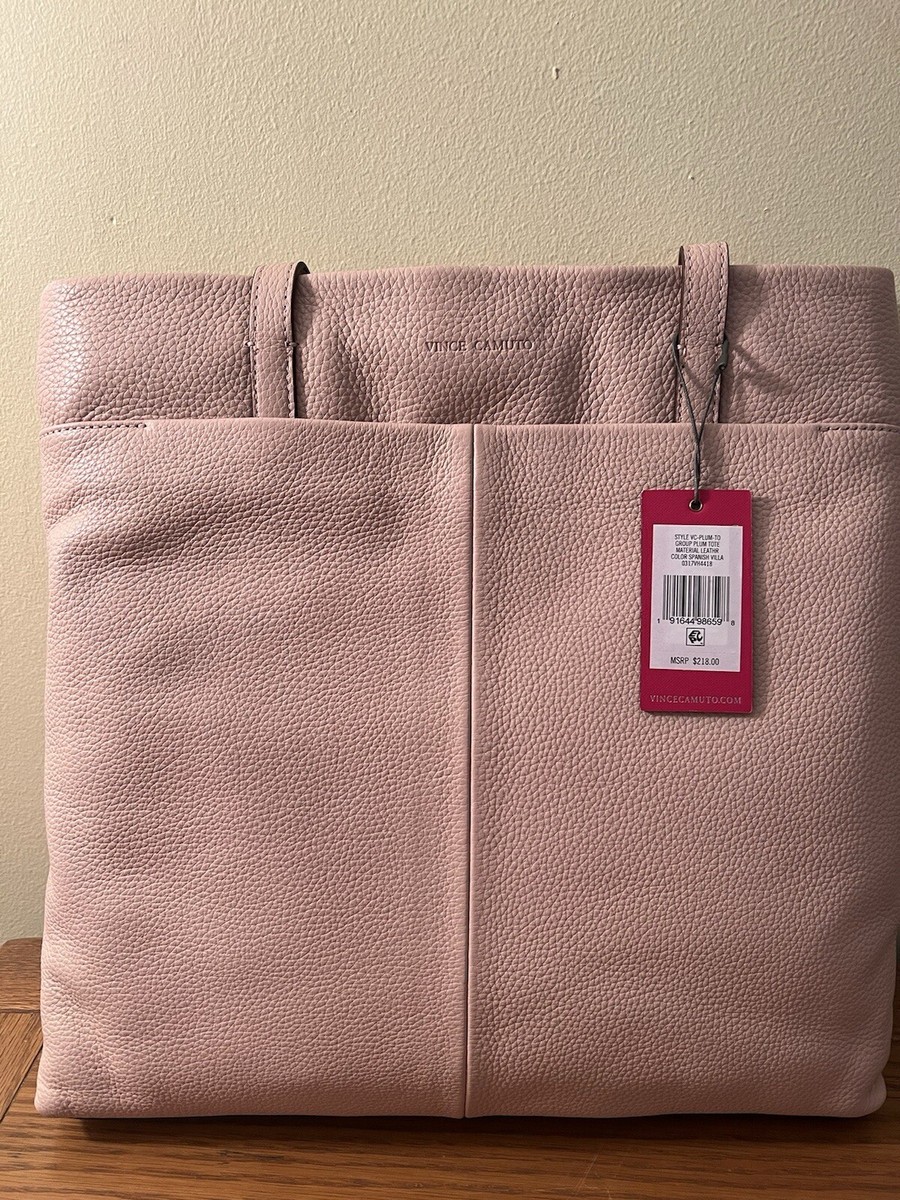 げん VINCE CAMUTO Plum leather tote spanish villa - NWT! | eBay