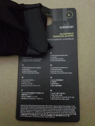 New Women's Size Large Adidas Aeroready Workout Training Fitness Gloves - Picture 3 of 4