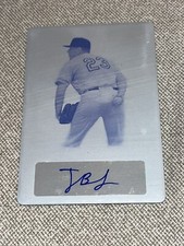 JOSE BUTTO 2021 Leaf TRINITY AUTOGRAPH Cyan Printing Plate #1/1 METS GIANTS