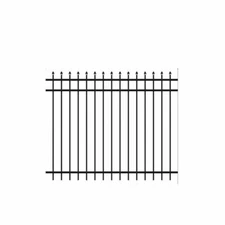 Barrette Outdoor Living Fence Panel 5' H x 6' W Standard-Duty Aluminum Black